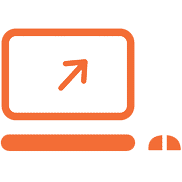 Icon of Computer Screen with Arrow